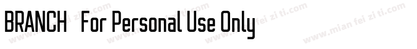 BRANCH   For Personal Use Only字体转换